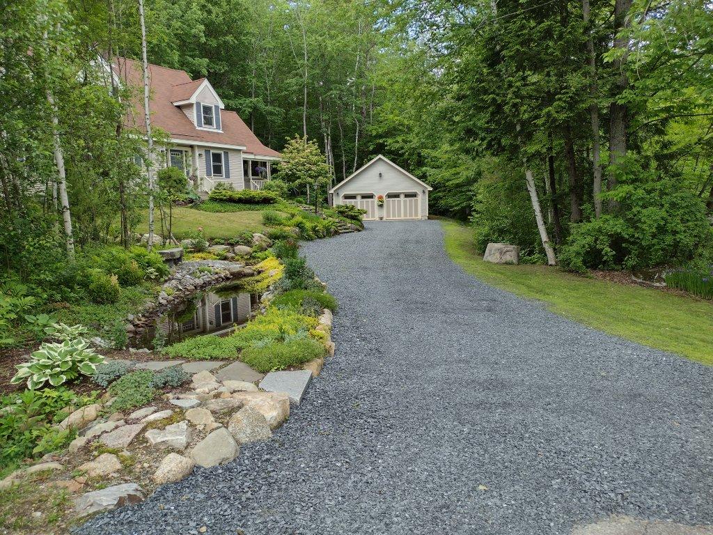 Gravel driveway with proper grading